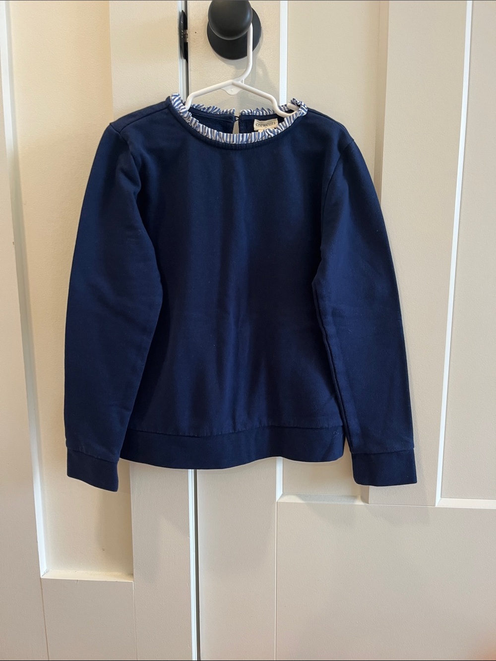 Crewcuts Navy Crewneck Sweater with Trim